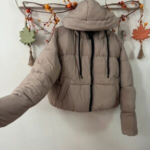 Forever 21 Taupe Puffer Jacket